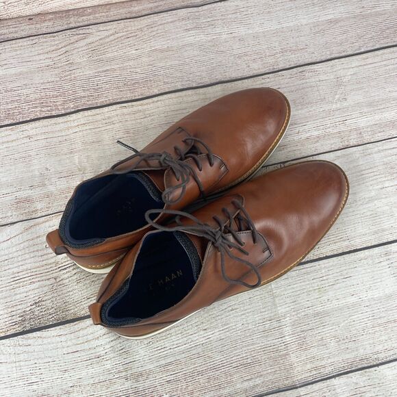 Cole Haan Osborn Plain Toe Derby Mens Sz 11.5M Dress Shoes Brown Leather - Picture 7 of 8